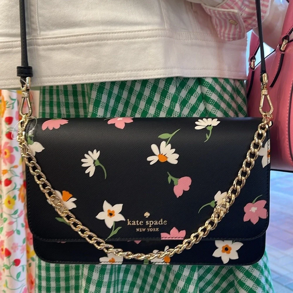 Kate Spade Madison Floral Waltz Flap Convertible Crossbody
Black Multi
NWT - Picture 7 of 16